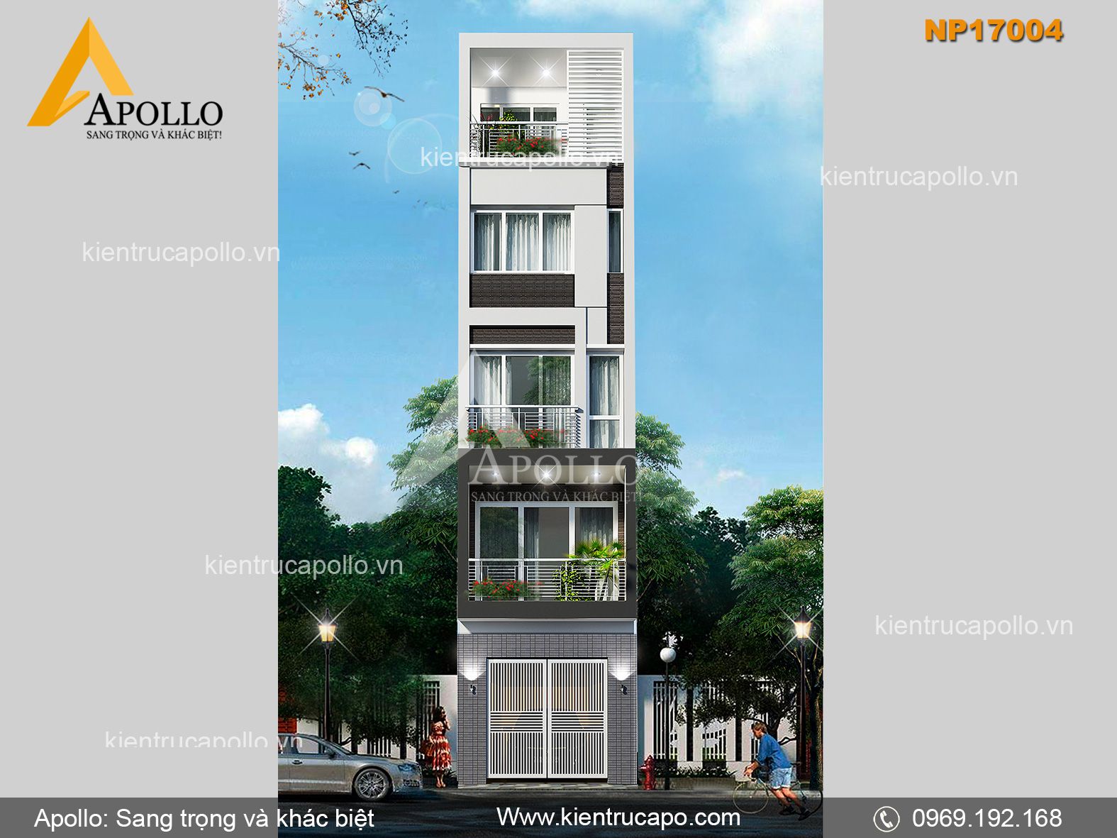 Mẫu nhà phố hiện đại, sang trọng 2024 (NP17004)